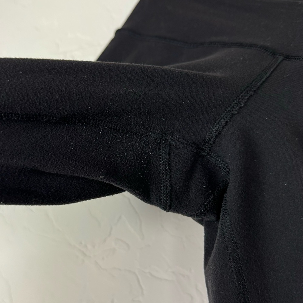 Lululemon Leggings‎ Wunder Under Crop Solid Black Classic Workout Yoga Knit - Picture 6 of 8